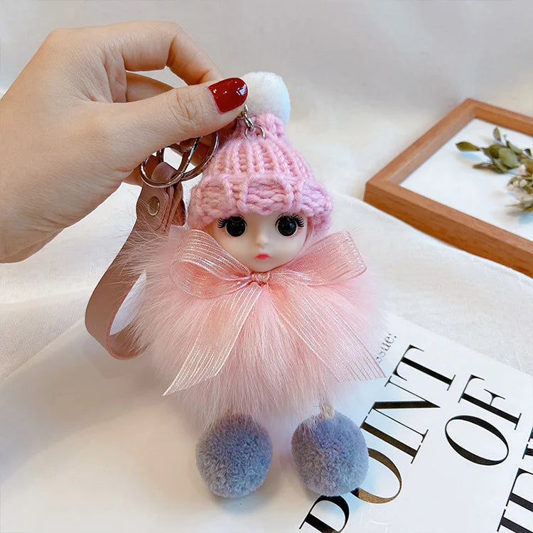 A charming plush accessory for handbags, school bags, wallets, car keys, and everyday gifting.