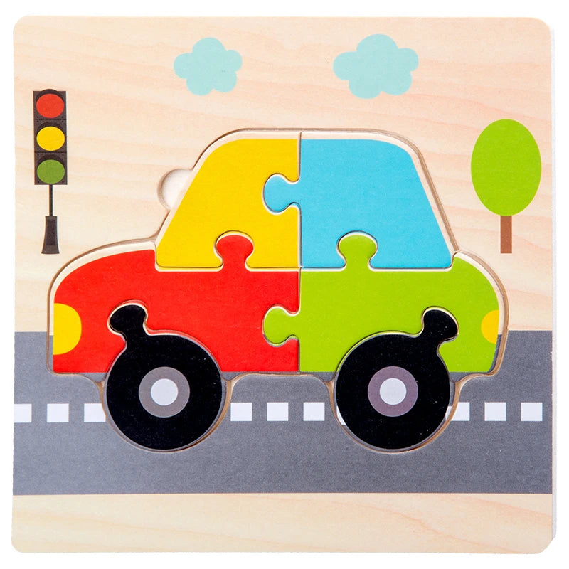 Baby Wooden 3D Puzzle Animal Tangram Learning Toy