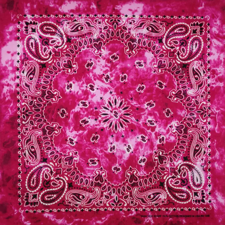 Paisley Bandana 100% Cotton Square Head Scarf 55cm
