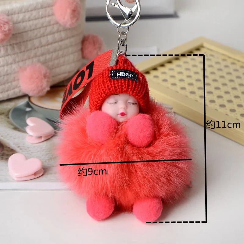 A charming plush accessory for handbags, school bags, wallets, car keys, and everyday gifting.