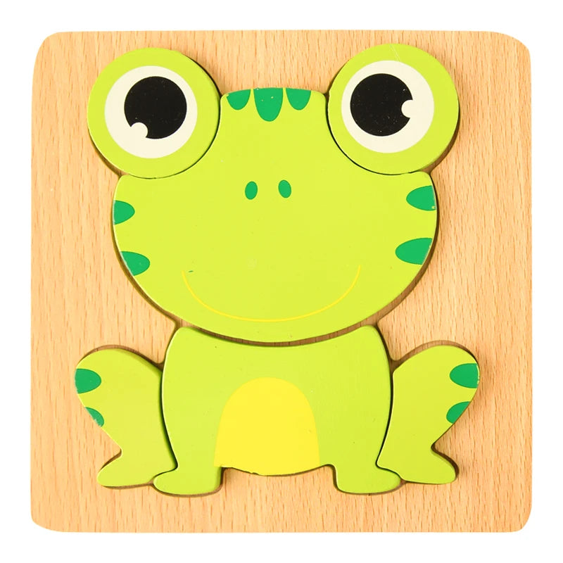 Wooden Animal Puzzle 3D Montessori Educational Toy