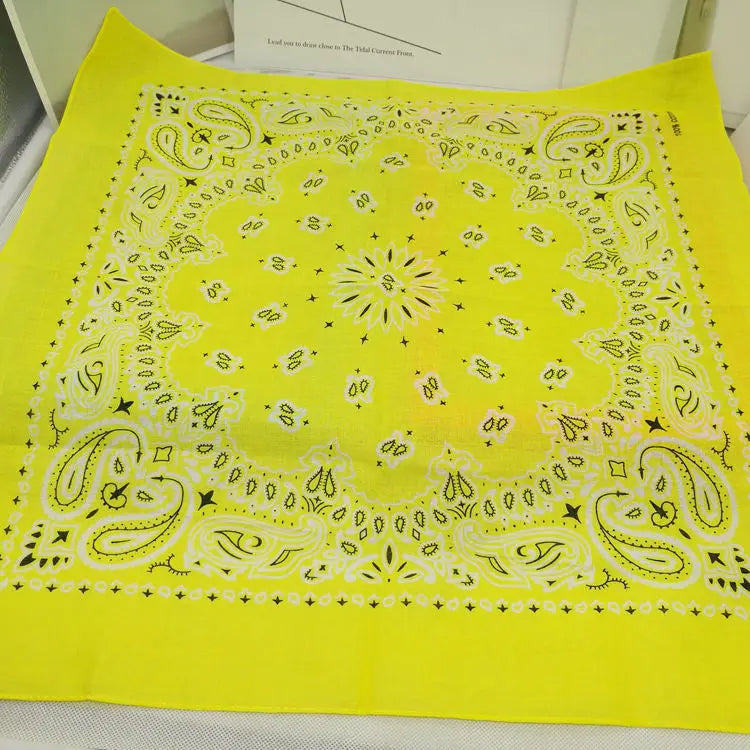 Paisley Bandana 100% Cotton Square Head Scarf 55cm