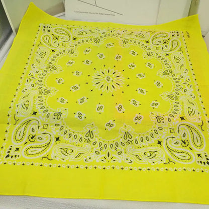 Paisley Bandana 100% Cotton Square Head Scarf 55cm