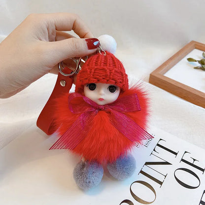 A charming plush accessory for handbags, school bags, wallets, car keys, and everyday gifting.