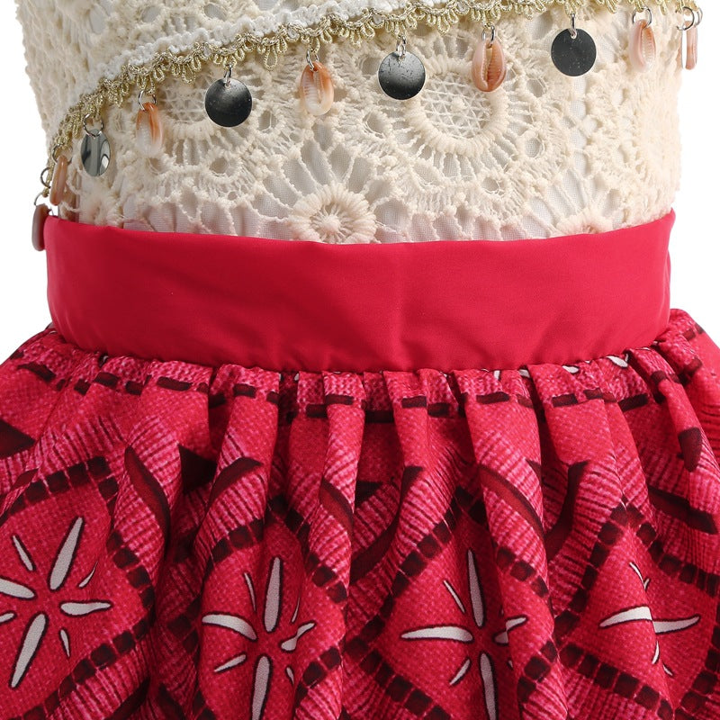 Moana 2 Dress for Girls Princess Costume with Accessories