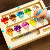 Magnetic Maze Toy with Digital Bead Puzzle Board