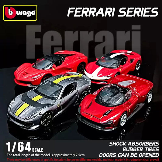 Bburago Ferrari 1:64 Diecast Pull Back Car with Lights & Sound