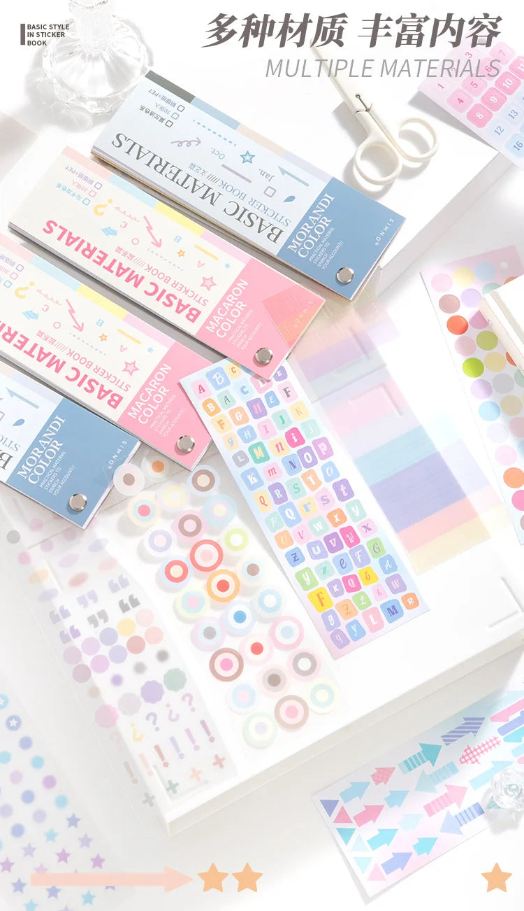 Cartoon Sticker Book Aesthetic Scrapbooking Sticker Pack