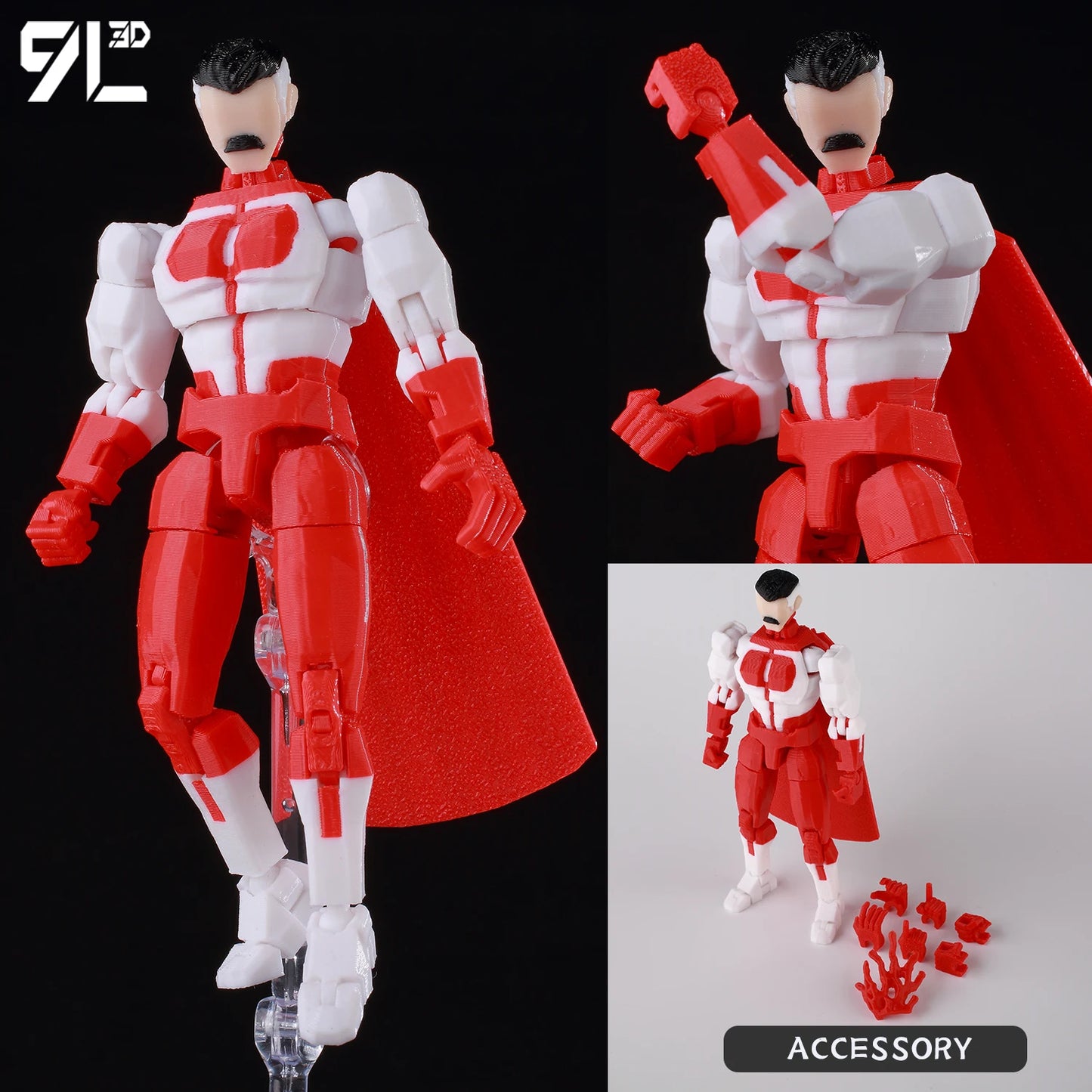 14cm Multi Jointed Action Figure 3D Printed Poseable Collectible Toy