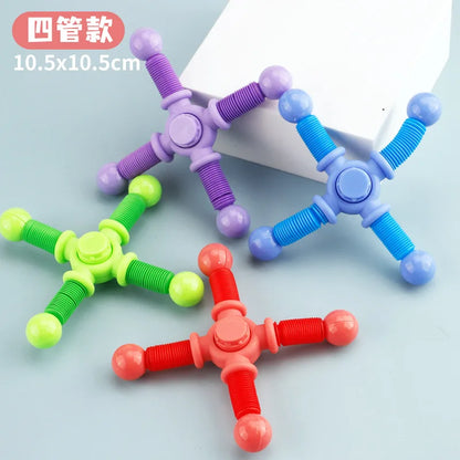 Transformable Fidget Spinner with Pop Tube & Suction Cup