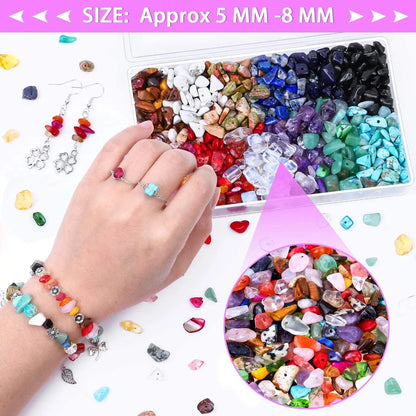 Natural Stone Chip Beads Irregular Gemstone Beads 15 Inch Strand