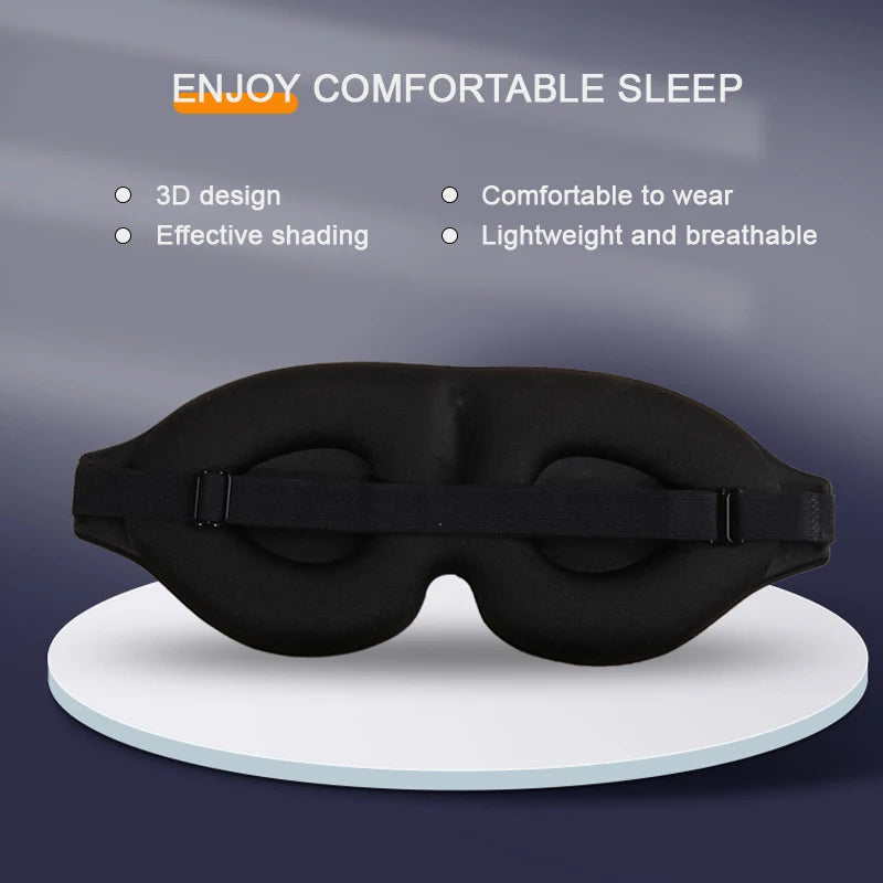 3D Sleep Mask – Adjustable Light Blocking Eye Mask