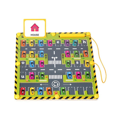 Montessori Magnetic Alphabet Maze Wooden Learning Board