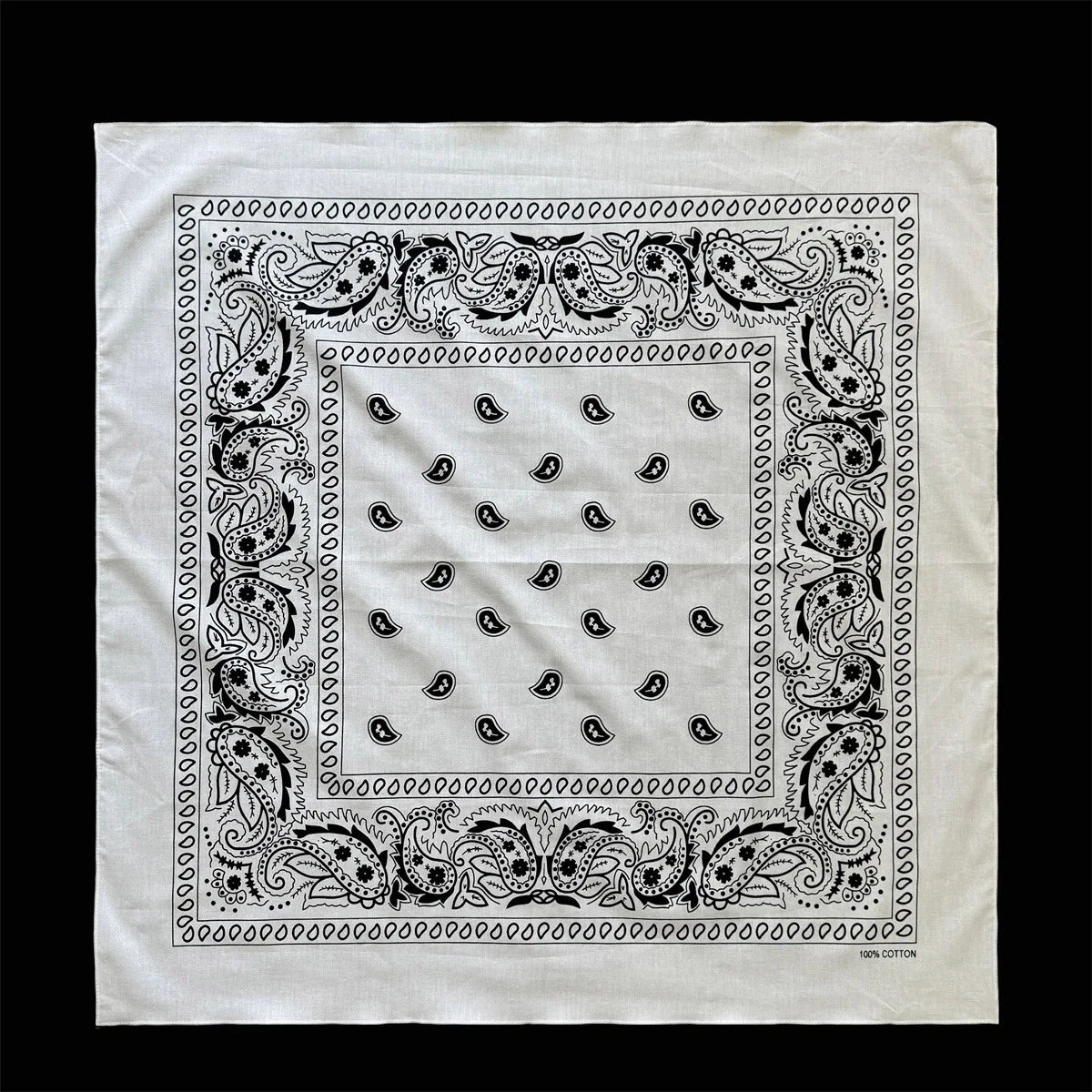 Oversized Paisley Bandana 70cm Cotton Hip Hop Head Scarf