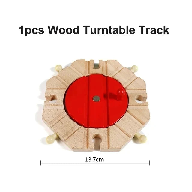 All Kinds of Plastic Wooden Train Tracks Accessories Bridge Vocal Tracks Fit for Brand Wood Tracks Railway Toys for Kids Gifts