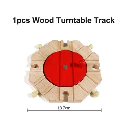 All Kinds of Plastic Wooden Train Tracks Accessories Bridge Vocal Tracks Fit for Brand Wood Tracks Railway Toys for Kids Gifts