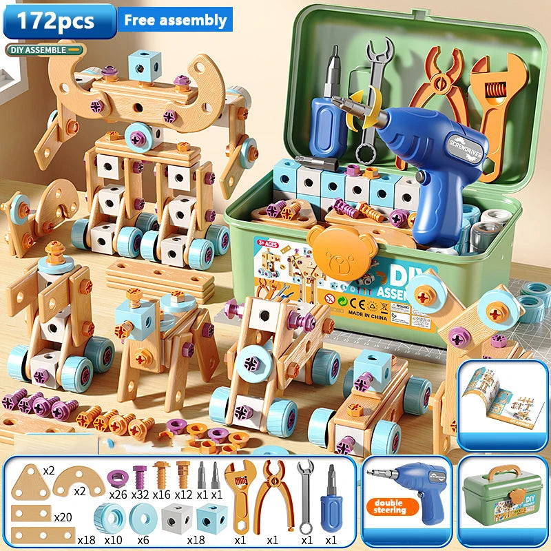 Nut and Bolt Puzzle Toy DIY Screw Assembly Educational Tool Set