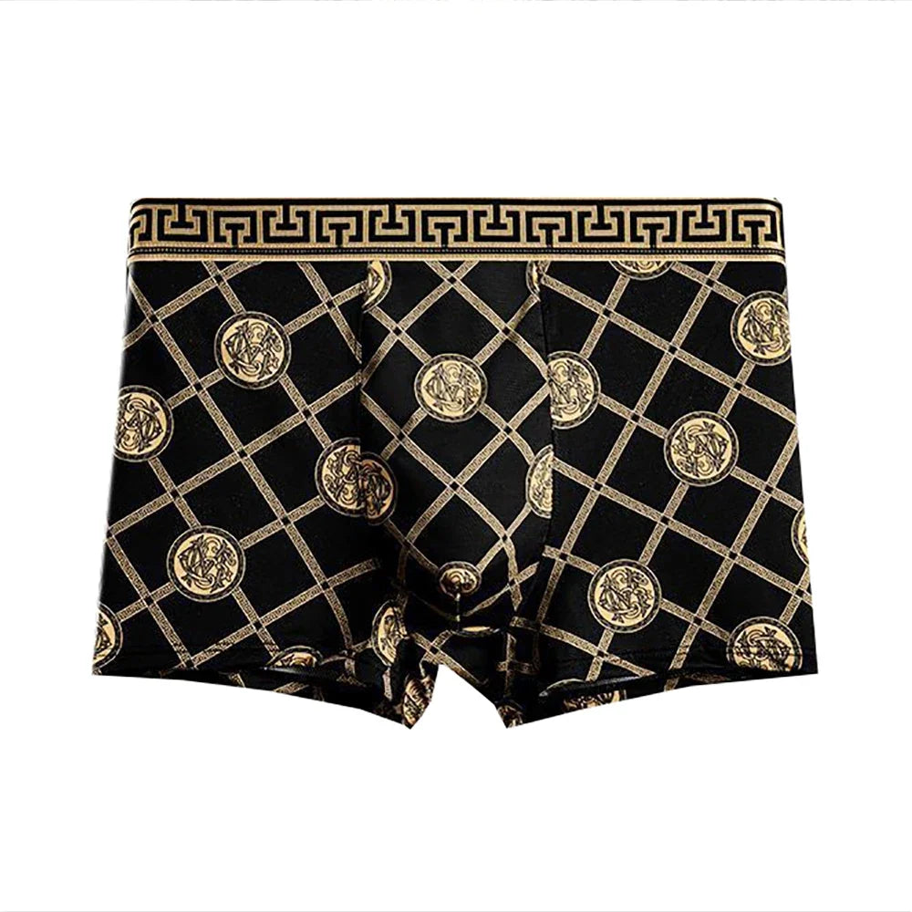 Men's Boxer Shorts 4PCS Breathable Printed Stretch Underwear