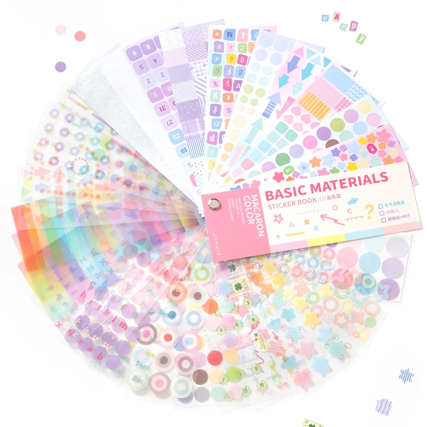 Cartoon Sticker Book Aesthetic Scrapbooking Sticker Pack