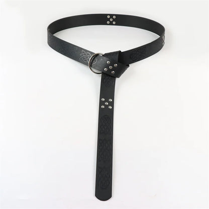 7PCS Medieval Belt Renaissance Punk Cork Dark Three Potions Glass Magic Bottle Waist Bag Halloween Cosplay Costume Belt Props
