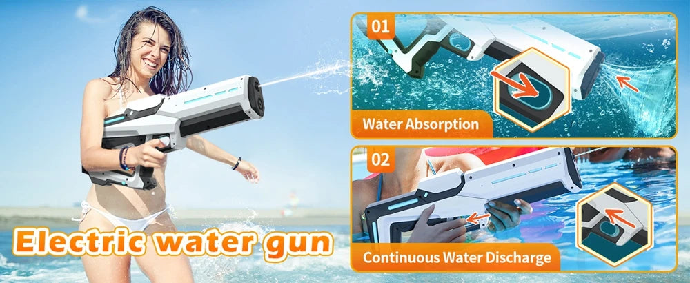 Rechargeable Electric Water Gun Powerful Automatic Water Blaster