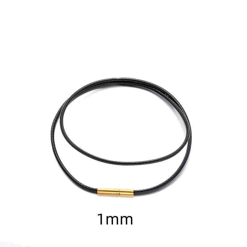 Leather Rope Necklace with Stainless Steel Clasp for Pendants