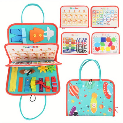 Montessori Busy Board Sensory Learning Toy for Toddlers
