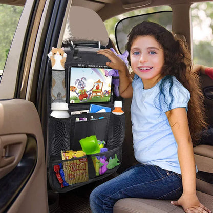 Car Backseat Organizer with Tablet Holder and Storage Pockets
