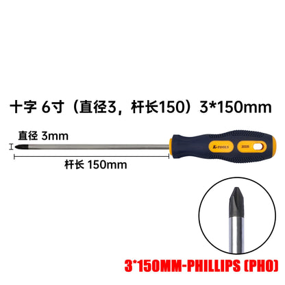 Magnetic Screwdriver High Carbon Steel Phillips & Slotted Tool