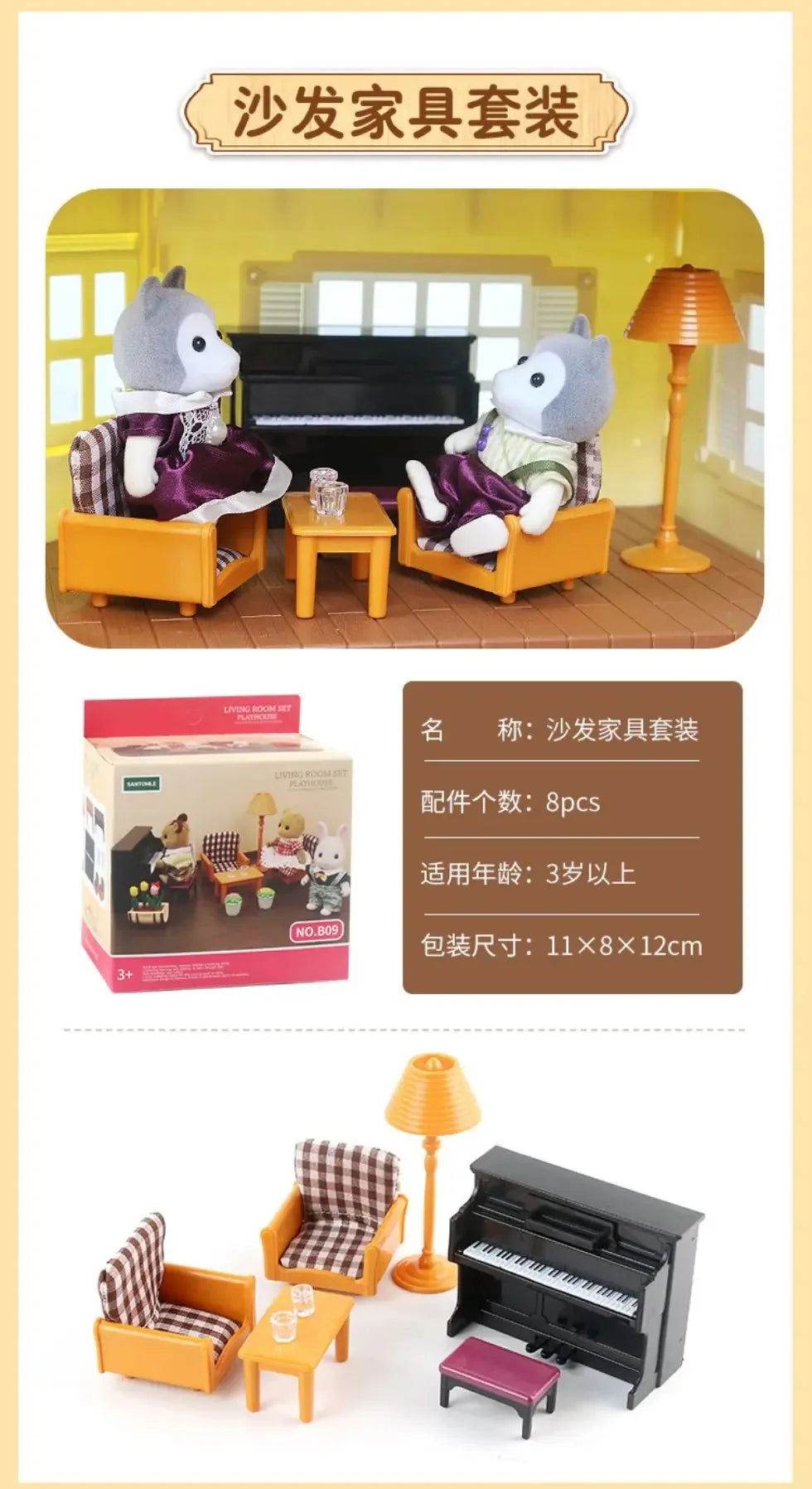 Dollhouse Miniature Kitchen Set 1:12 Cooking Accessories