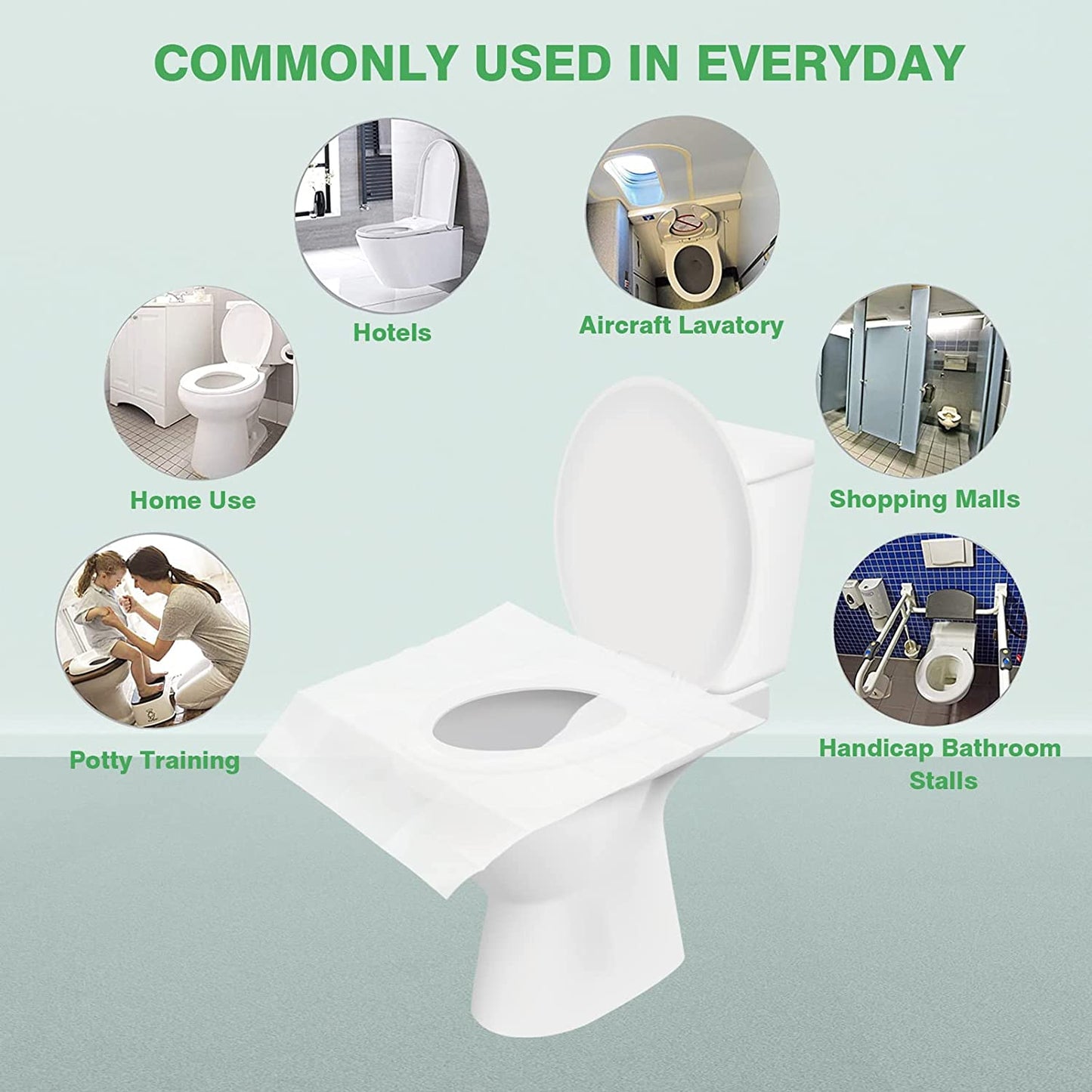 Disposable Toilet Seat Covers Portable Travel Toilet Mats