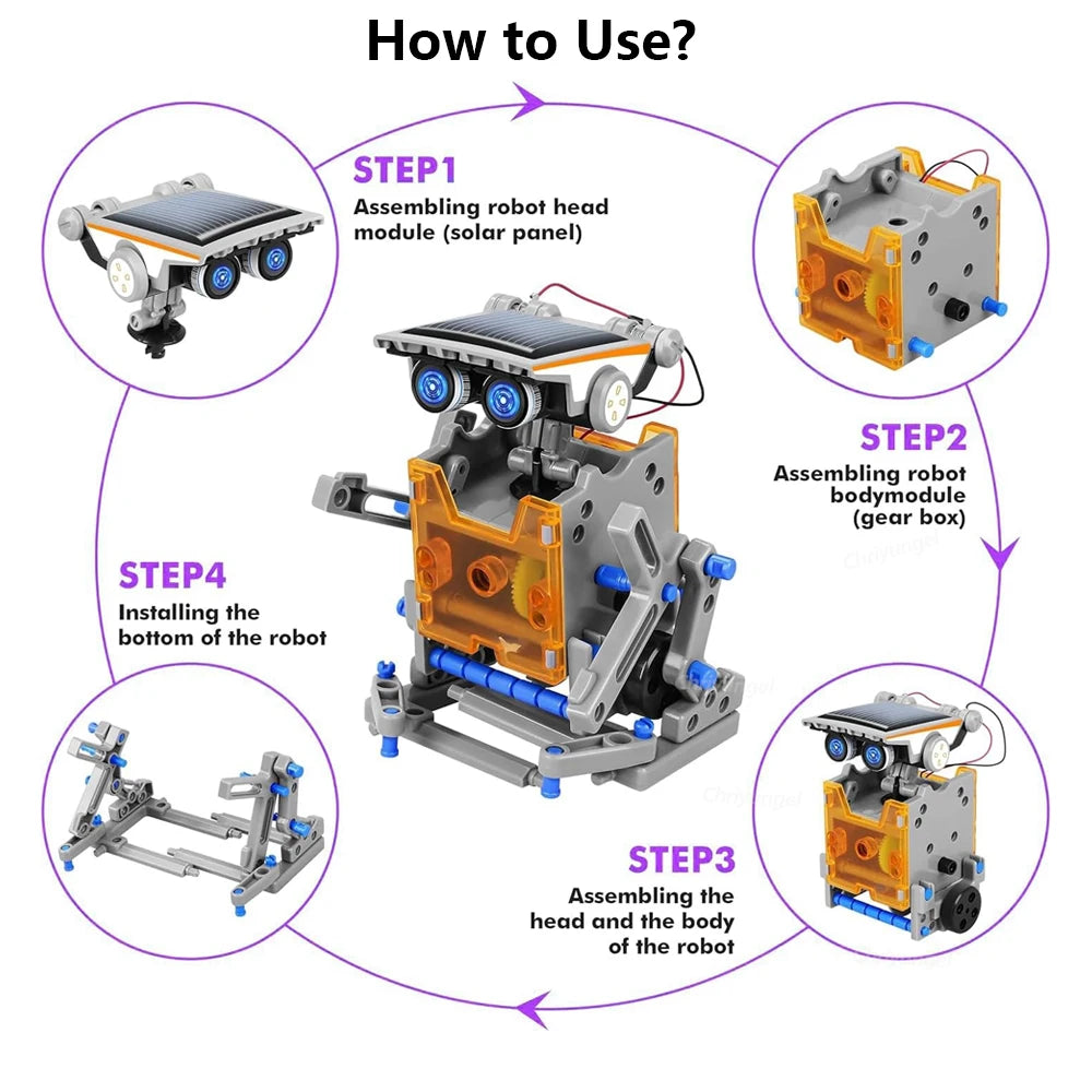12-in-1 STEM Robot Building Kit – DIY Robotics & Engineering Set