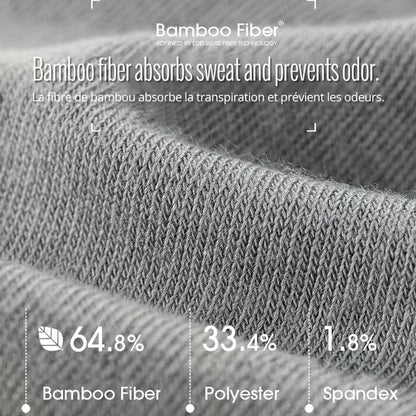 Bamboo Fiber Crew Socks Men's Breathable Business Socks