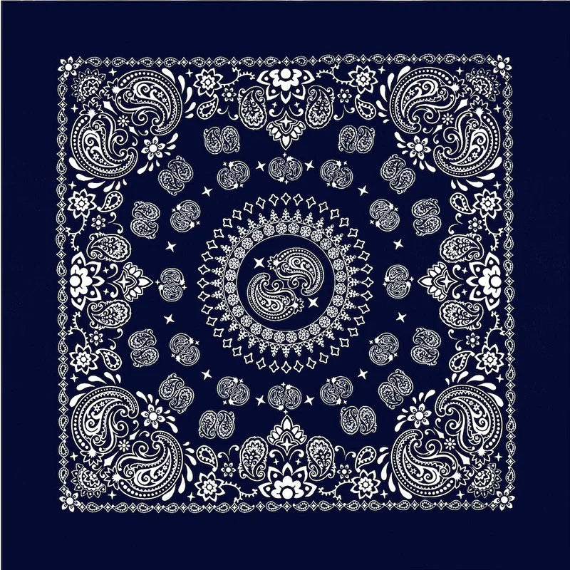 Oversized Paisley Bandana 70cm Cotton Hip Hop Head Scarf