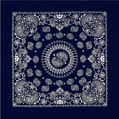 Oversized Paisley Bandana 70cm Cotton Hip Hop Head Scarf