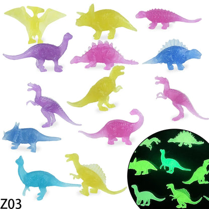 Glow in the Dark Dinosaur Toys 13/16PCS Mini Dino Set