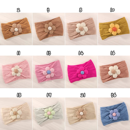 Baby Flower Headband Soft Nylon Newborn Hairband