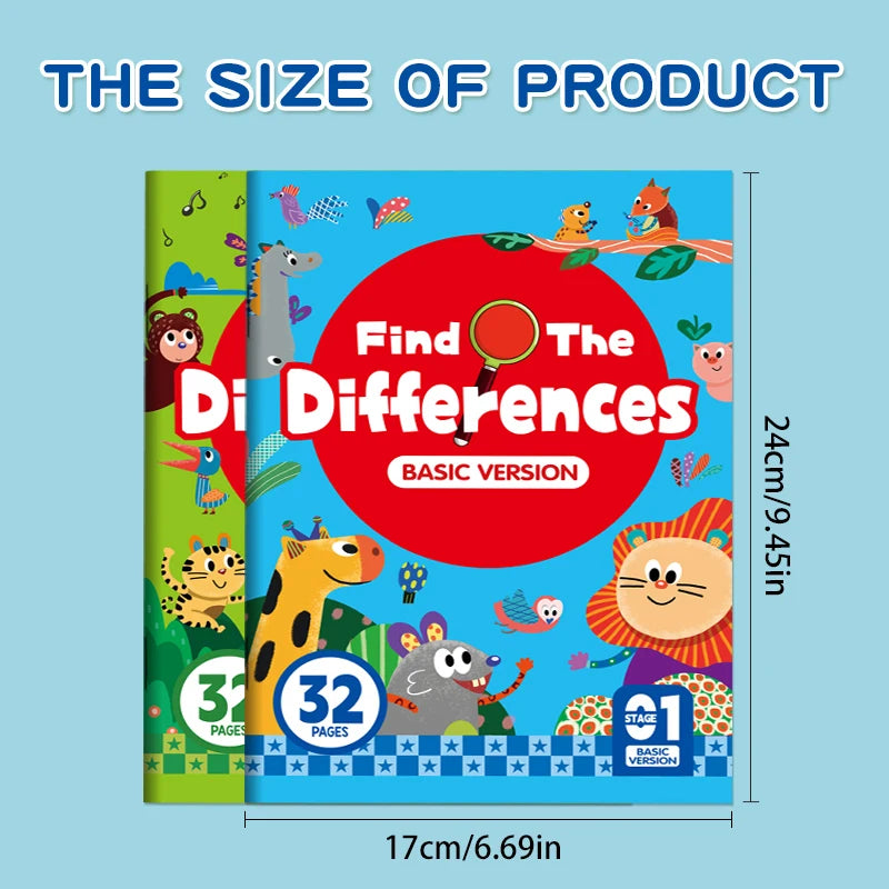 Hidden Differences Activity Book with Observation Games