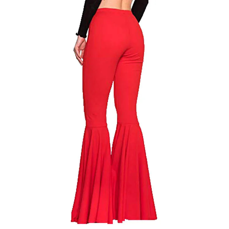 High Waisted Wide Leg Pants for Women Stretch Bell Bottom Trousers