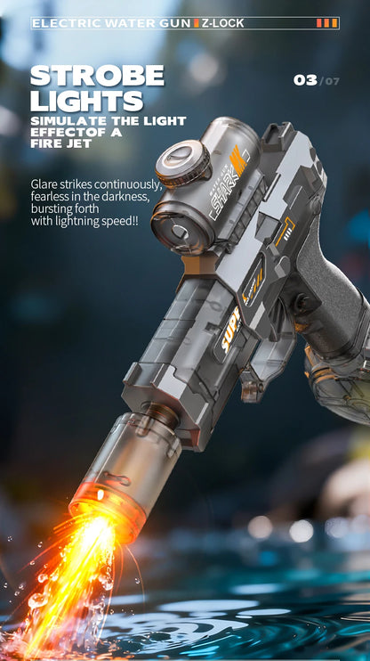 Electric Automatic Water Gun with Lights & Rechargeable Battery