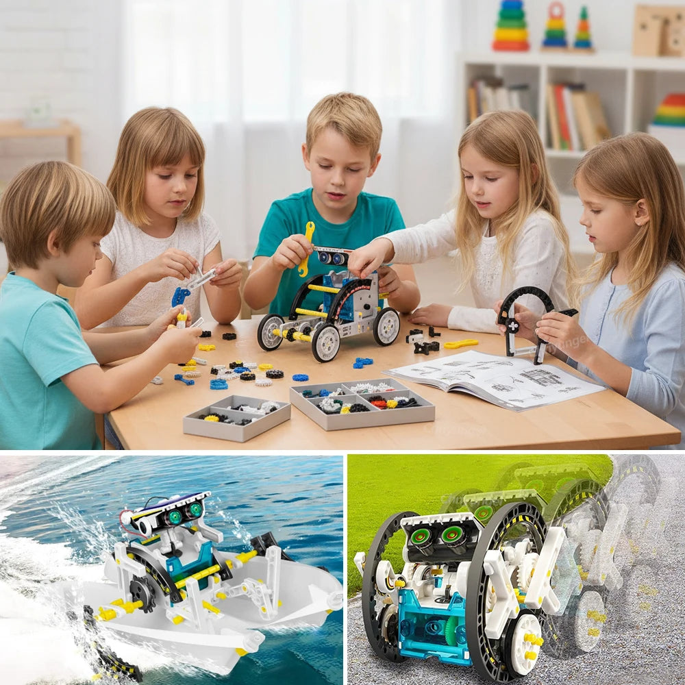 12-in-1 STEM Robot Building Kit – DIY Robotics & Engineering Set