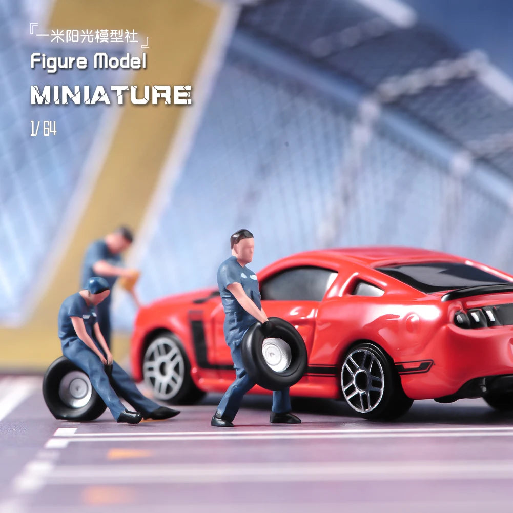 1/64 Miniature Figures Model Car Accessories Scene People Set