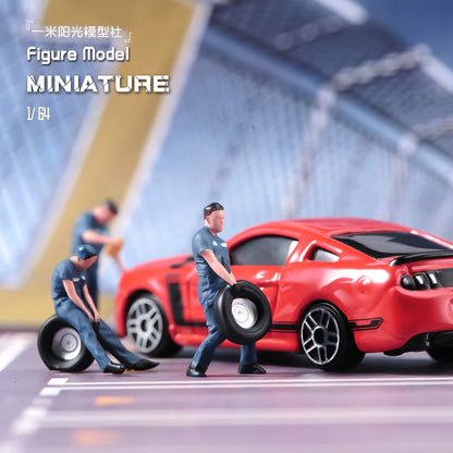 1/64 Miniature Figures Model Car Accessories Scene People Set