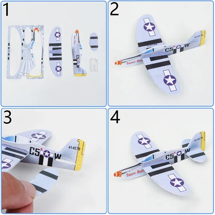 Foam Glider Airplane Toys DIY Party Favor Pack 20-100PCS