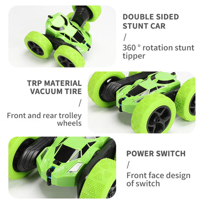 RC Stunt Car Children Double Sided Flip 2.4G Remote Control 360 Deree Rotation Off Road Drift RC Car Gifts