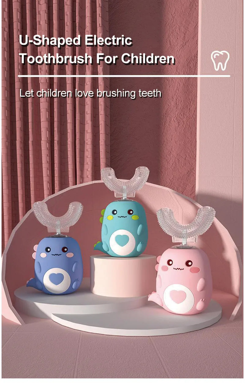 Kids U-Shaped Electric Toothbrush Rechargeable Sonic Brush