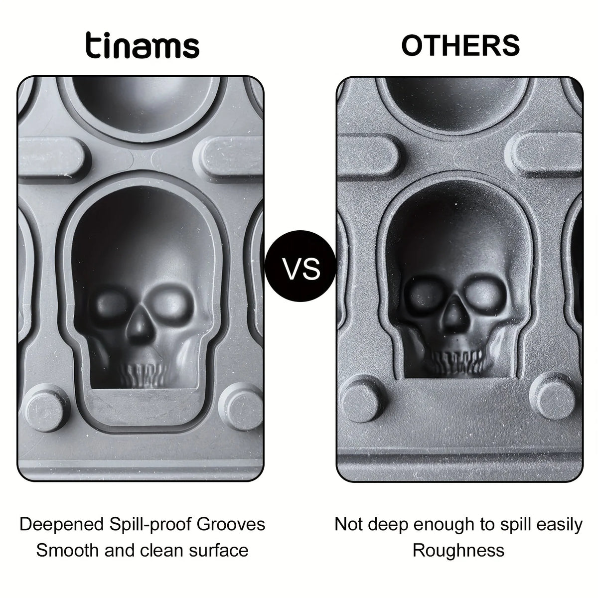Skull Ice Ball Mold – 3D Silicone Horror Ice Cube Tray