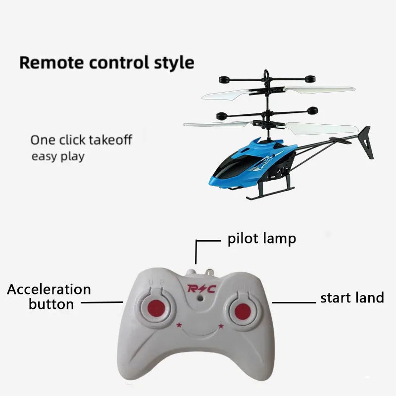 Rechargeable Mini RC Helicopter – Remote Control Flying Toy