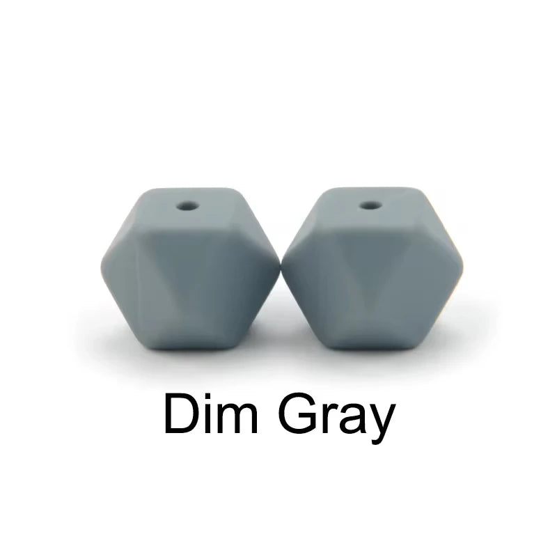 Silicone Hexagon Beads 10pcs Food Grade DIY Jewelry Making