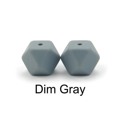 Silicone Hexagon Beads 10pcs Food Grade DIY Jewelry Making